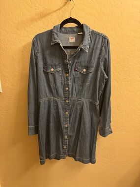 Levi's Mitchell Chambray Shirtdress - Blue S